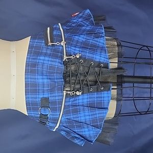 Blue Plaid Skirt